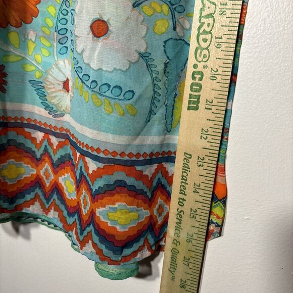 Anthropologie Fig and Flower Semi Sheer Floral Aztec Lace Blouse 1X Blouse/top - Picture 6 of 13